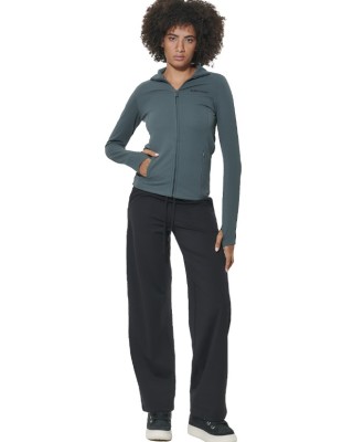 Body Action W Open-Hem Tight Pants Γυναικείο Κολάν Μαύρο