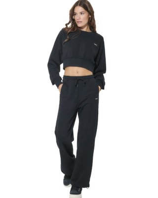 Body Action W French Terry Sweatpants Γυναικείο Παντελόνι Μαύρο Body Action W French Terry Sweatpants Γυναικείο Παντελόνι Μαύρο