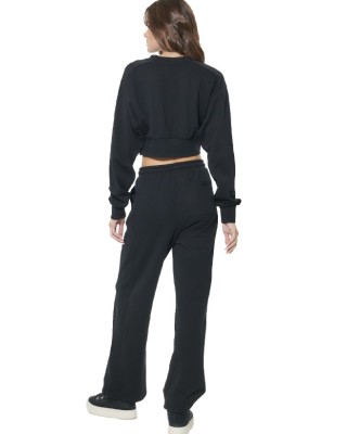 Body Action W French Terry Sweatpants Γυναικείο Παντελόνι Μαύρο Body Action W French Terry Sweatpants Γυναικείο Παντελόνι Μαύρο
