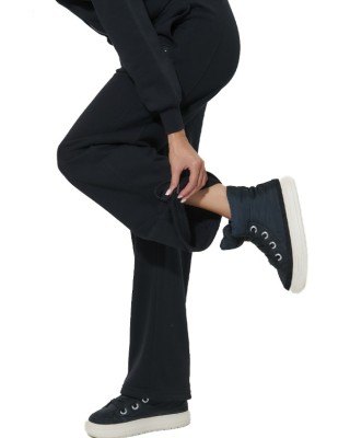 Body Action W French Terry Sweatpants Γυναικείο Παντελόνι Μαύρο Body Action W French Terry Sweatpants Γυναικείο Παντελόνι Μαύρο