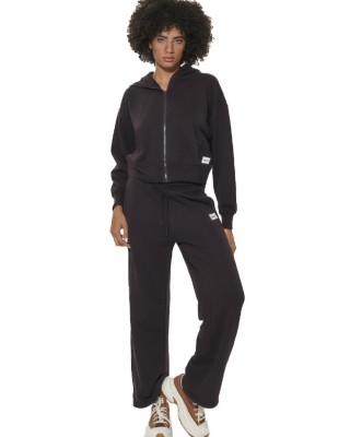 Body Action W French Terry Sweatpants Γυναικείο Παντελόνι Καφέ