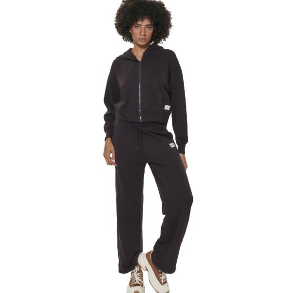 Body Action W French Terry Sweatpants Γυναικείο Παντελόνι Καφέ