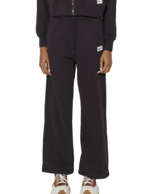 Body Action W French Terry Sweatpants Γυναικείο Παντελόνι Καφέ