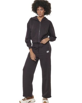 Body Action W French Terry Sweatpants Γυναικείο Παντελόνι Καφέ