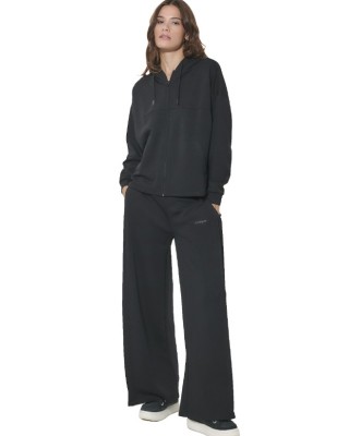 Body Action W Modal Wide-Leg Trousers Γυναικείο Παντελόνι Μαύρο Body Action W Modal Wide-Leg Trousers Γυναικείο Παντελόνι Μαύρο