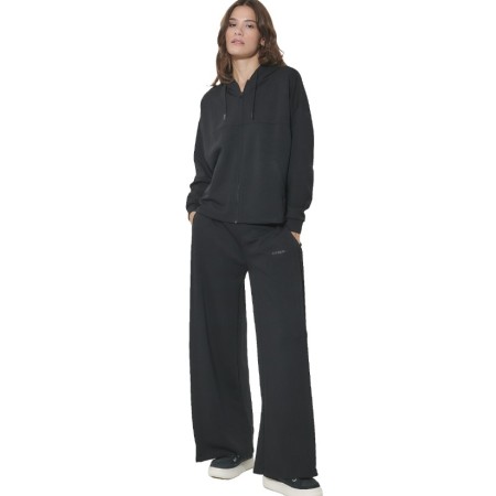 Body Action W Modal Wide-Leg Trousers Γυναικείο Παντελόνι Μαύρο