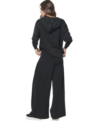 Body Action W Modal Wide-Leg Trousers Γυναικείο Παντελόνι Μαύρο Body Action W Modal Wide-Leg Trousers Γυναικείο Παντελόνι Μαύρο