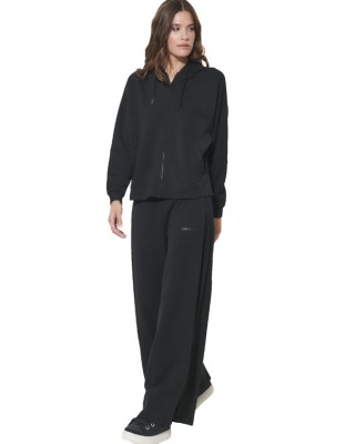 Body Action W Modal Wide-Leg Trousers Γυναικείο Παντελόνι Μαύρο Body Action W Modal Wide-Leg Trousers Γυναικείο Παντελόνι Μαύρο