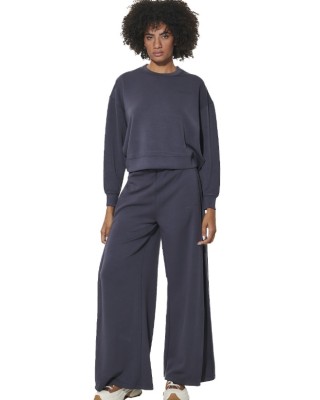 Body Action W Modal Wide-Leg Trousers Γυναικείο Παντελόνι Μπλε Body Action W Modal Wide-Leg Trousers Γυναικείο Παντελόνι Μπλε