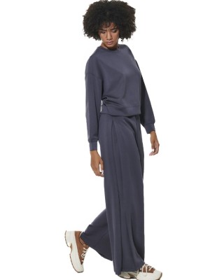 Body Action W Modal Wide-Leg Trousers Γυναικείο Παντελόνι Μπλε Body Action W Modal Wide-Leg Trousers Γυναικείο Παντελόνι Μπλε