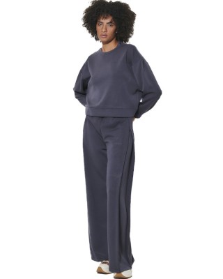 Body Action W Modal Wide-Leg Trousers Γυναικείο Παντελόνι Μπλε Body Action W Modal Wide-Leg Trousers Γυναικείο Παντελόνι Μπλε