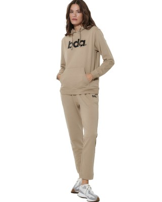 Body Action W Terry Skinny Joggers Γυναικείο Παντελόνι Χακί