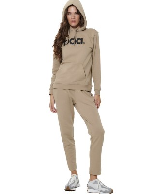 Body Action W Terry Skinny Joggers Γυναικείο Παντελόνι Χακί