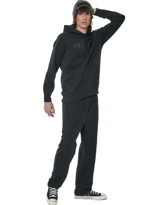 Body Action M Essentials French Terry Pants Ανδρικό Παντελόνι Μαύρο