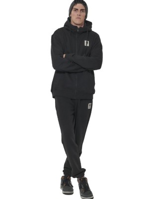 Body Action M Fleece Joggers Ανδρικό Παντελόνι Μαύρο