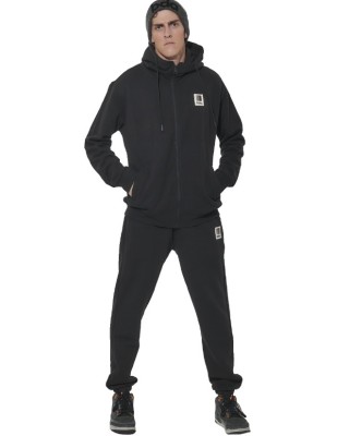 Body Action M Fleece Joggers Ανδρικό Παντελόνι Μαύρο
