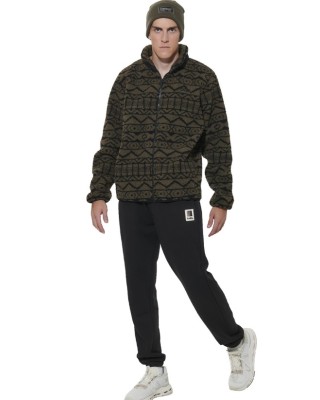 Body Action M Fleece Joggers Ανδρικό Παντελόνι Μαύρο