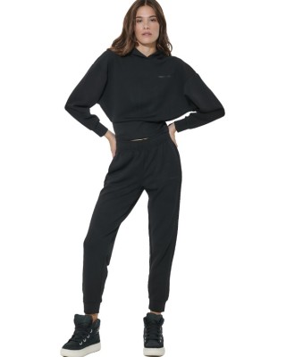 Body Action W Modal Crop Hooded Sweatshirt Γυναικεία Μπλούζα Μαύρη Body Action W Modal Crop Hooded Sweatshirt Γυναικεία Μπλούζα Μαύρη