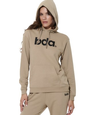 Body Action W Terry Hoodie Γυναικεία Μπλούζα Χακί