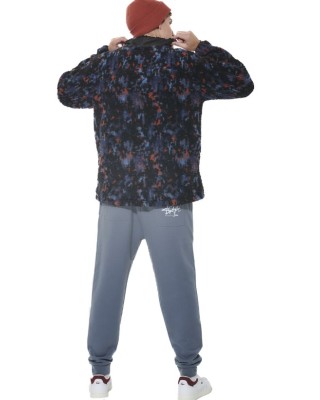 Body Action M Half-Zip Printed Sherpa Ανδρική Μπλούζα Μπλε Body Action M Half-Zip Printed Sherpa Ανδρική Μπλούζα Μπλε