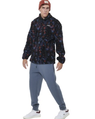 Body Action M Half-Zip Printed Sherpa Ανδρική Μπλούζα Μπλε Body Action M Half-Zip Printed Sherpa Ανδρική Μπλούζα Μπλε