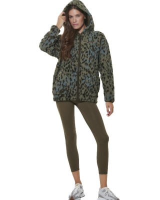 Body Action W Printed Zip-Up Sherpa Fleece Hoodie Γυναικεία Ζακέτα Πολύχρωμη Body Action W Printed Zip-Up Sherpa Fleece Hoodie Γυναικεία Ζακέτα Πολύχρωμη