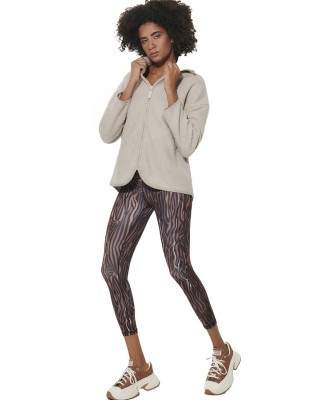 Body Action W Oversized Boucle-Fleece Full-Zip Jacket Γυναικεία Ζακέτα Μπεζ Body Action W Oversized Boucle-Fleece Full-Zip Jacket Γυναικεία Ζακέτα Μπεζ