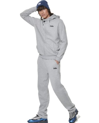 Body Action M Fleece Full Zip Hoodie Ανδρική Ζακέτα Γκρι