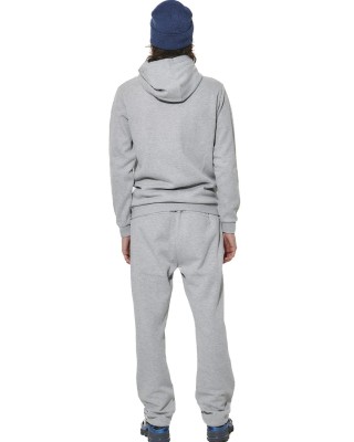 Body Action M Fleece Full Zip Hoodie Ανδρική Ζακέτα Γκρι