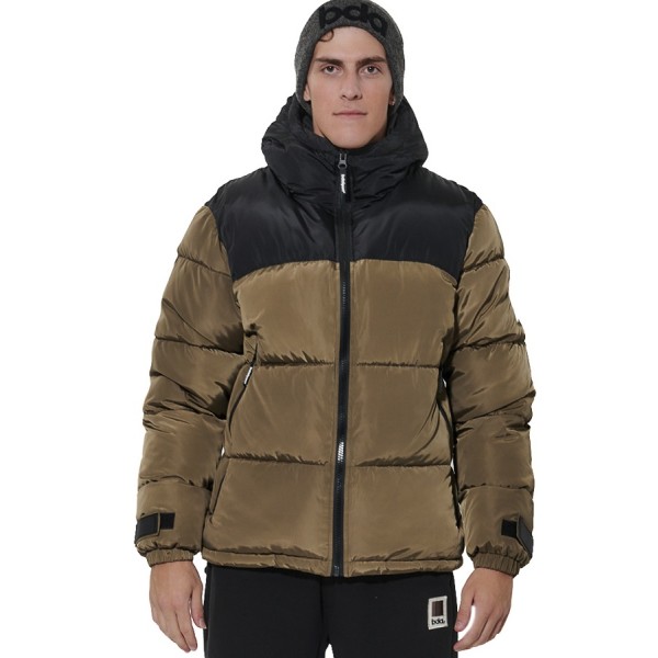 Body Action M Two-Tone Puffer Jacket Ανδρικό Μπουφάν Λαδι