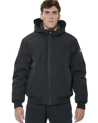 Body Action M Hooded Bomber Jacket Ανδρικό Μπουφάν Μαύρο