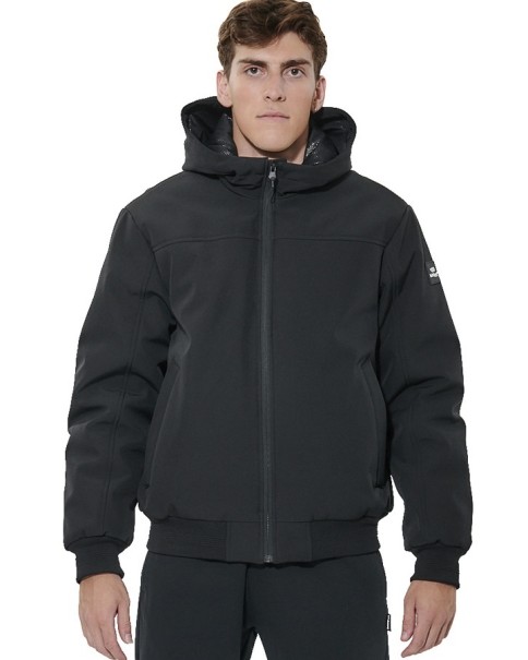 Body Action M Hooded Bomber Jacket Ανδρικό Μπουφάν Μαύρο