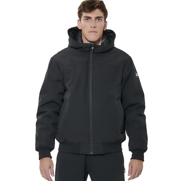Body Action M Hooded Bomber Jacket Ανδρικό Μπουφάν Μαύρο
