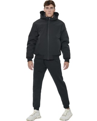Body Action M Hooded Bomber Jacket Ανδρικό Μπουφάν Μαύρο