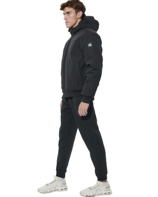Body Action M Hooded Bomber Jacket Ανδρικό Μπουφάν Μαύρο