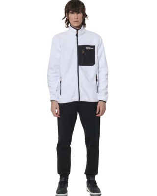Body Action M Full-Zip Polar Fleece Jacket Ανδρική Ζακέτα Λευκή