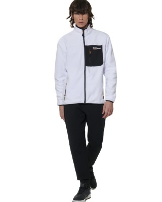 Body Action M Full-Zip Polar Fleece Jacket Ανδρική Ζακέτα Λευκή