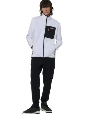Body Action M Full-Zip Polar Fleece Jacket Ανδρική Ζακέτα Λευκή