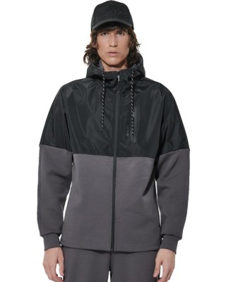 Body Action M Two-Tone Scuba Track Jacket Ανδρική Ζακέτα Γκρι