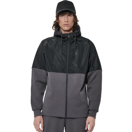Body Action M Two-Tone Scuba Track Jacket Ανδρική Ζακέτα Γκρι