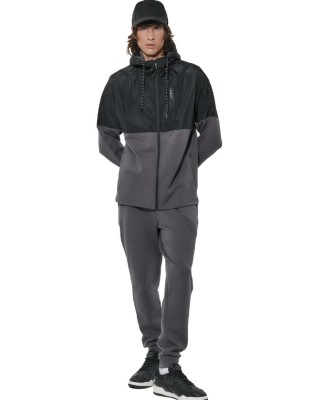 Body Action M Two-Tone Scuba Track Jacket Ανδρική Ζακέτα Γκρι