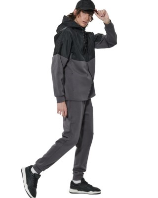 Body Action M Two-Tone Scuba Track Jacket Ανδρική Ζακέτα Γκρι