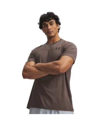 Under Armour Sportstyle Lc Ss Ανδρικά T-Shirt Καφέ