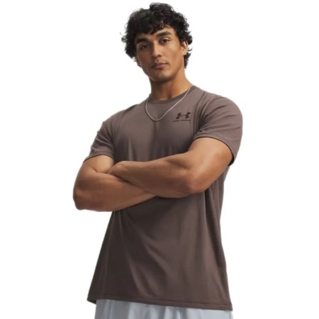 Under Armour Sportstyle Lc Ss Ανδρικά T-Shirt Καφέ