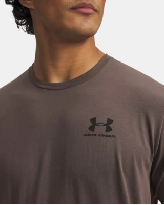Under Armour Sportstyle Lc Ss Ανδρικά T-Shirt Καφέ