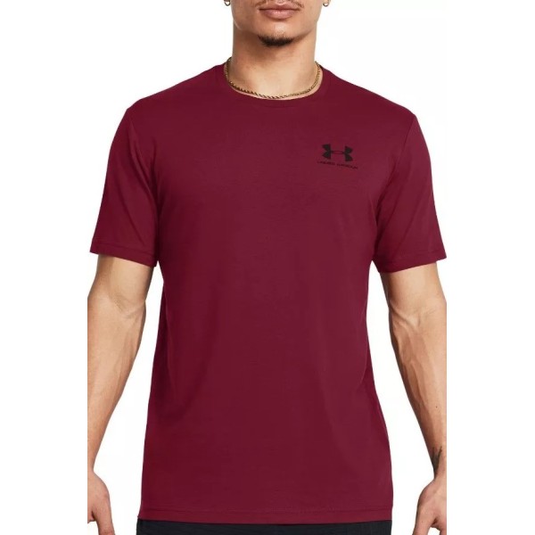 Under Armour Sportstyle Lc Ss Ανδρικά T-Shirt Μπορντώ Under Armour Sportstyle Lc Ss Ανδρικά T-Shirt Μπορντώ