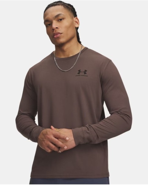 Under Armour Sportstyle Lc Long Sleeve Ανδρική Μπλούζα Καφέ Under Armour Sportstyle Lc Long Sleeve Ανδρική Μπλούζα Καφέ