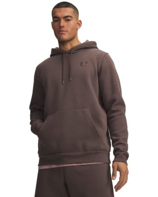 Under Armour Essential Fleece Hoodie Ανδρική Μπλούζα Καφέ