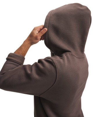 Under Armour Essential Fleece Hoodie Ανδρική Μπλούζα Καφέ