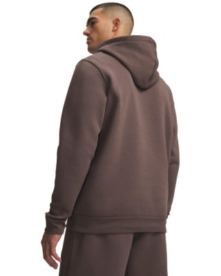 Under Armour Essential Fleece Hoodie Ανδρική Μπλούζα Καφέ